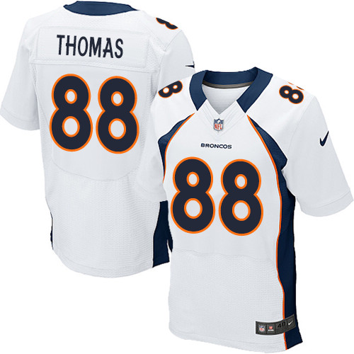 Men's Elite Demaryius Thomas Nike Jersey White Road - #88 NFL Denver Broncos